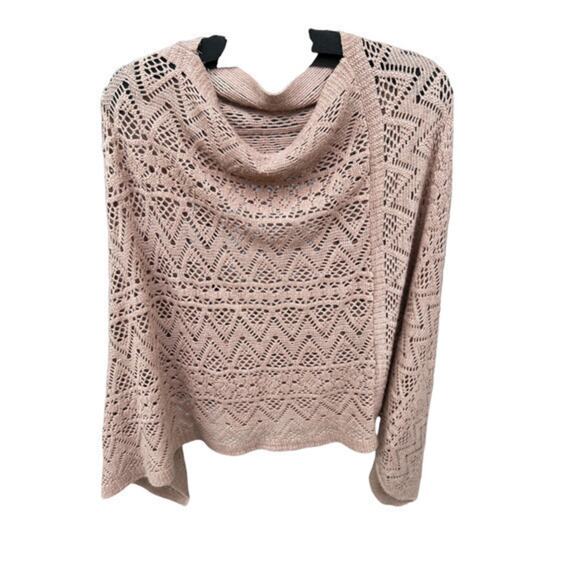 Cape Shawl shrug cottagecore open knit tan layering accent piece boho handmade - Picture 1 of 2